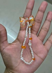 Charming Heart &amp; Crystal Phone Charm