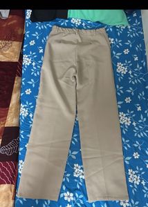Cream Wide Leg formal Trousers