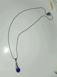 Elegant Purple Gemstone Pendant Necklace💜
