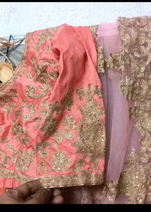 Elegant Peach Embroidered Lehenga Choli