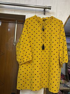Yellow Polka Dot Top