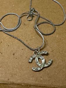 Sparkling CC Pendant Necklace