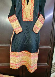 Black Embroidered Kurta set 💫