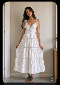 White Embroidered Sundress