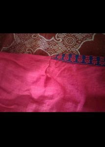 Pink Kurta with Black Print