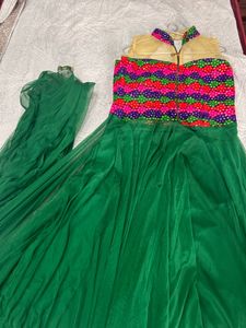 Embellished Green Gown