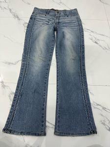 Flared Jeans with Contrast Stitching