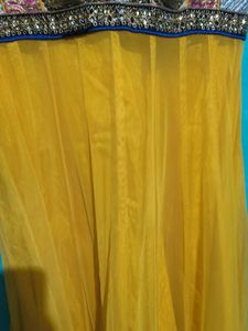 Yellow Embroidered Anarkali Suit