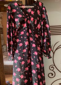 Floral Maxi Dress with Long Sleeves