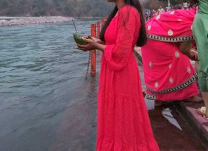Vibrant pink Ethnic Gown