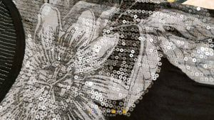black flower print t shirt