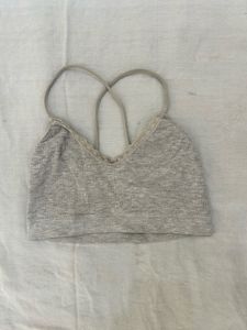 Grey Ribbed Bralette