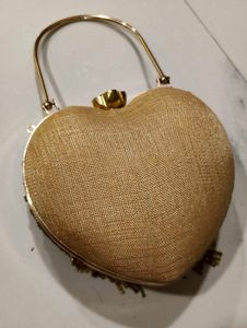 Bridal Party wear Clutch Bag Purse Heart shape