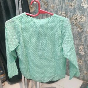 Mint Green Textured Top