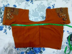 Elegant rust brownish touch saree