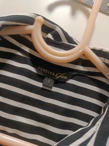 Striped Embellished Women's Shirt