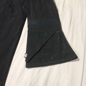 Elegant Black Front Open Abaya