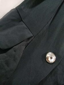 Chic Black Short Sleeve Blazer