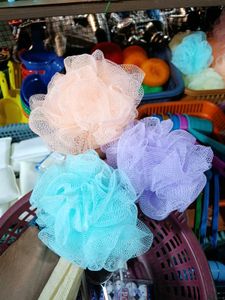 Set of 3 Loofah/loofa (multicolour)