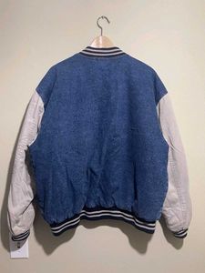 Blue Varsity Bomber Denim
