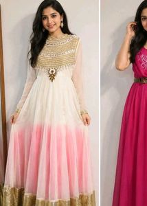 GOWN WITH PEARL WORK