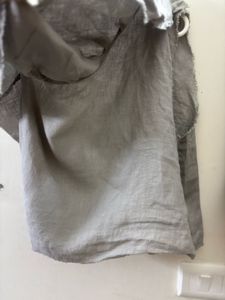 Zara Linen One Shoulder Top with Ruffle Detail