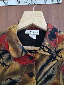 Vintage Floral Print Jacket