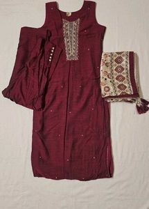 Maroon suit set