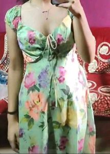 ୨୧ Whimsical Floral Milkmaid Mini Dress ୨୧