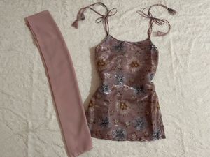 Pink Floral Kurta Set with Dupatta