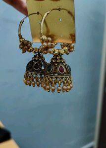 Elegant Jhumka Earrings multicolour jwellery