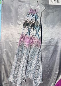 Boho Snake Print Maxi Dress