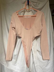 H&amp;M Ribbed Long Sleeve Bodysuit