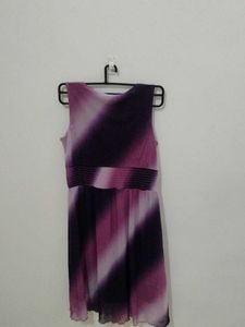 Purple Ombre V-Neck Dress