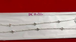 Elegant Silver Anklets with Gemstones#fixed price