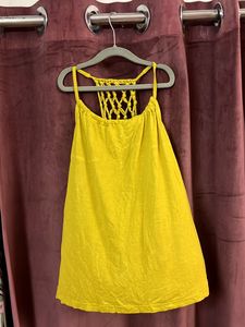 Yellow Spaghetti Strap Top