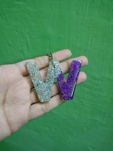 Resin w latter Keychain