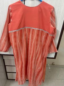 Peach sequins kurti