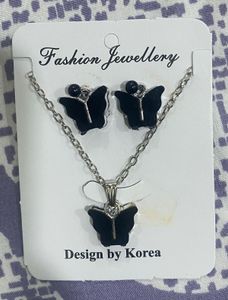FREE DELIVERY Butterfly Pendant and Earrings Set