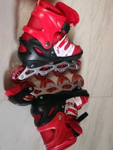 Red and Black Roller Skates