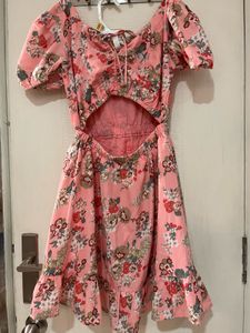 Chic Floral Print Puff Sleeve Dress