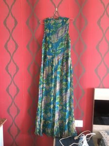 label Ritu Kumar floral Print halter gown/dress