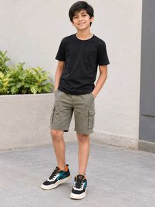 Campus Boys Black &amp; Teal Sneakers