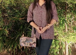 Floral Print Button-Down Shirt