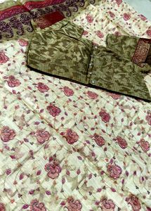Women mix cotton saree