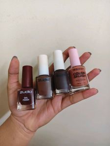 Bundle of 4 Brown Shade Nail Polish Bottles