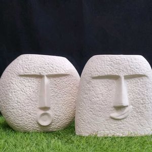 Unique Face Design Planters (Set of 2)