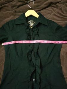 Black Ruffled Shirt