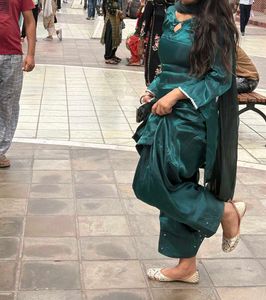 Elegant Teal Silk Kurta Set