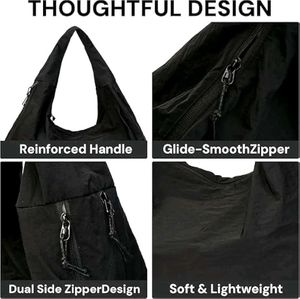 pintresty Super spacious Black tote bag